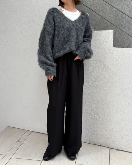 INGNI（イング） 2Wayハイウエストデニムパンツ ｸﾛ