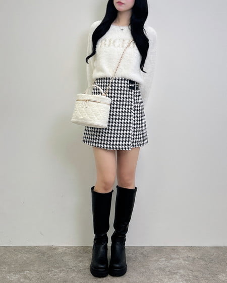 INGNI（イング） サイドダブルベルトチェック柄ラップスカパン ﾁﾄﾞﾘ