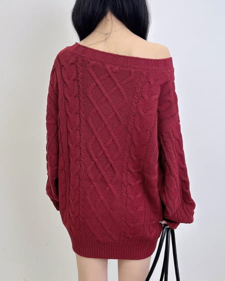 INGNI（イング） 2Wayケーブルルーズチュニックニット ﾎﾞﾙﾄﾞｰ