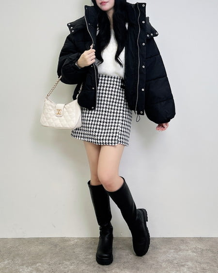 INGNI（イング） サイドダブルベルトチェック柄ラップスカパン ﾁﾄﾞﾘ