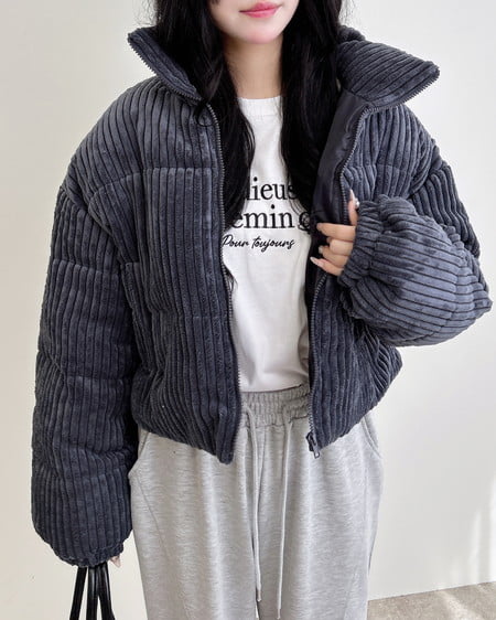 INGNI(イング) コーデュロイエコダウン グレー