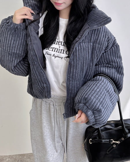 INGNI(イング) コーデュロイエコダウン グレー