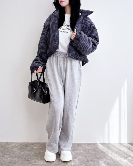 INGNI（イング） 切替スウェットパンツ ｸﾞﾚｰ