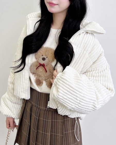 INGNI(イング) コーデュロイエコダウン アイボリー