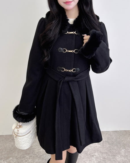 INGNI（イング） ビット付ドーリーコート ｸﾛ