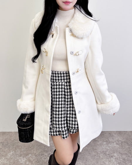 INGNI（イング） ビット付ドーリーコート ｵﾌﾎﾜｲﾄ