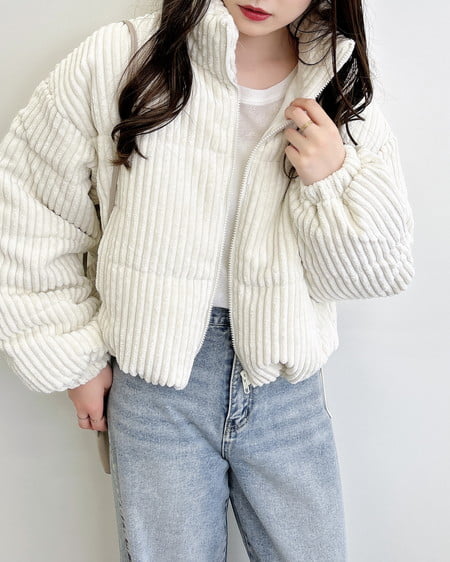 INGNI(イング) コーデュロイエコダウン アイボリー