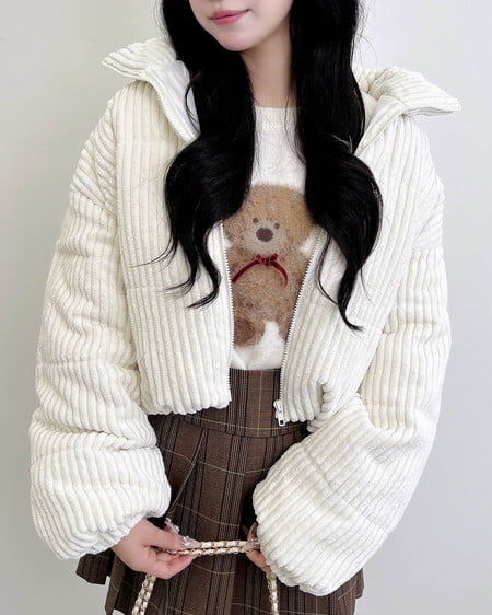 INGNI(イング) コーデュロイエコダウン アイボリー