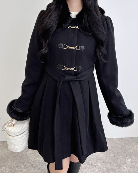 INGNI（イング） ビット付ドーリーコート ｸﾛ