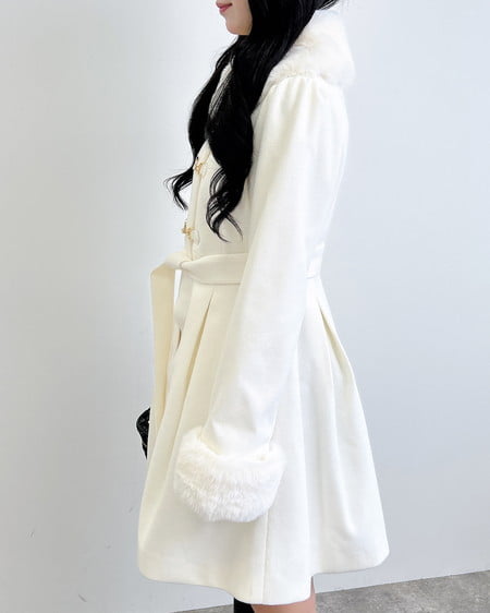 INGNI（イング） ビット付ドーリーコート ｵﾌﾎﾜｲﾄ