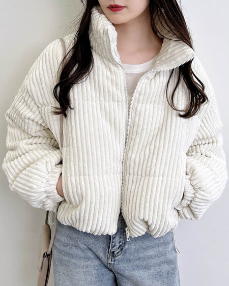 INGNI(イング) コーデュロイエコダウン アイボリー