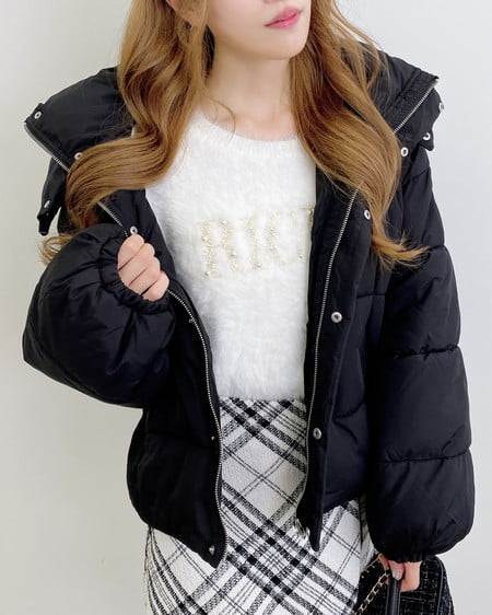 INGNI（イング） パールビジューロゴフェザーニット ｱｲﾎﾞﾘｰ