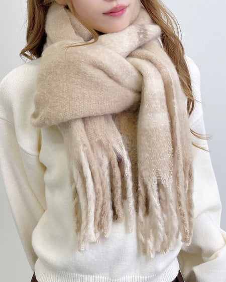 INGNI(イング) チェックボリュームストール ベージュ