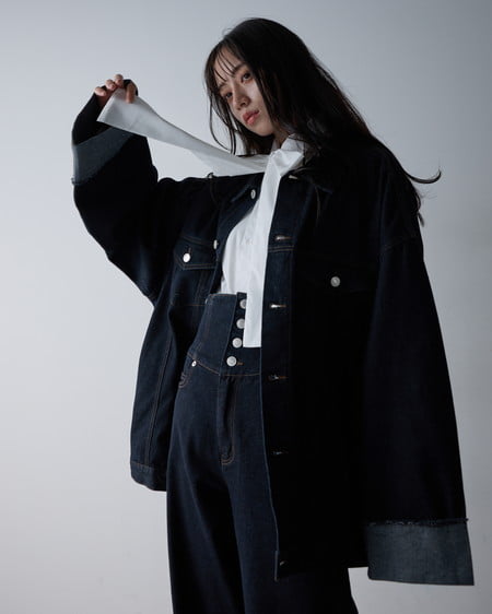 INGNI(イング) 袖折り返しビッグGジャン(セットアップ対応) インディゴ