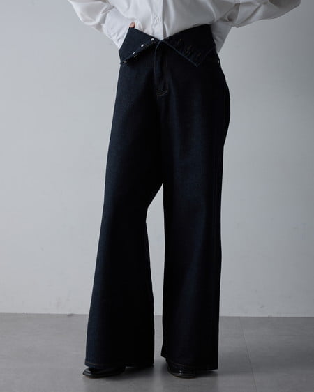 INGNI(イング) 2Wayハイウエストデニムパンツ(セットアップ対応) インディゴ