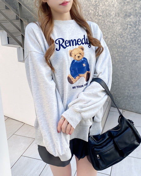 【10／14までの限定価格】【WEB限定】ベアロゴスウェットチュニック