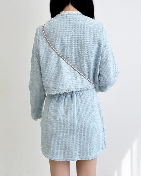 INGNI(イング) ツイードラップスカパン(セットアップ対応) サックス