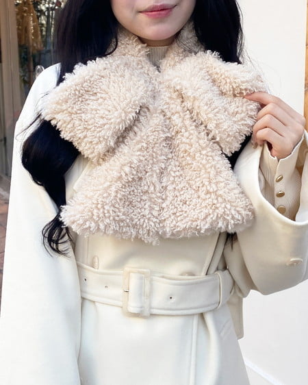 INGNI（イング） フワフワリボンティペット ﾍﾞｰｼﾞｭ