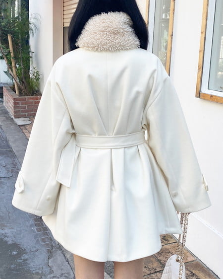 INGNI(イング) ミディ丈トレンチコート アイボリー