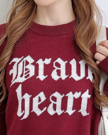 INGNI（イング） ジャガード2段ビッグロゴニット ﾎﾞﾙﾄﾞｰ/ｵﾌﾎﾜｲﾄ