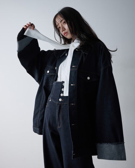 INGNI(イング) 袖折り返しビッグGジャン(セットアップ対応) インディゴ