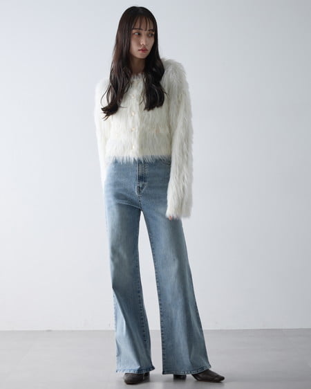 INGNI(イング) フレアデニムパンツ デニム/ブルー