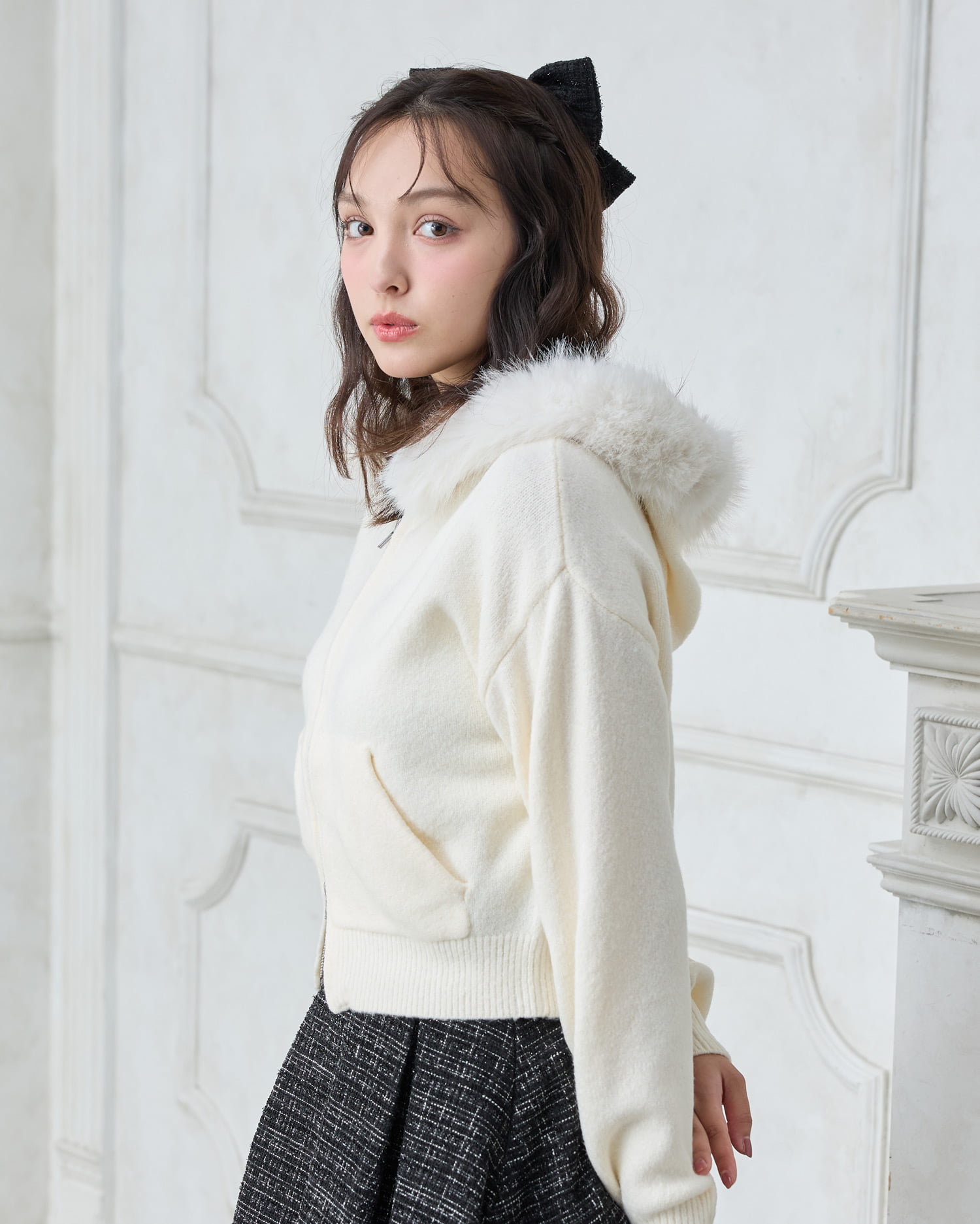 エコファー付ニットパーカー