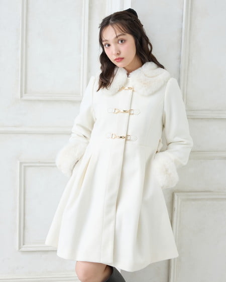 INGNI（イング） ビット付ドーリーコート ｵﾌﾎﾜｲﾄ