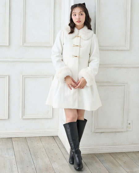 INGNI（イング） ビット付ドーリーコート ｵﾌﾎﾜｲﾄ