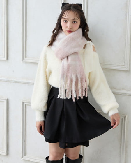 INGNI(イング) バックレースアップタックフレアスカート クロ