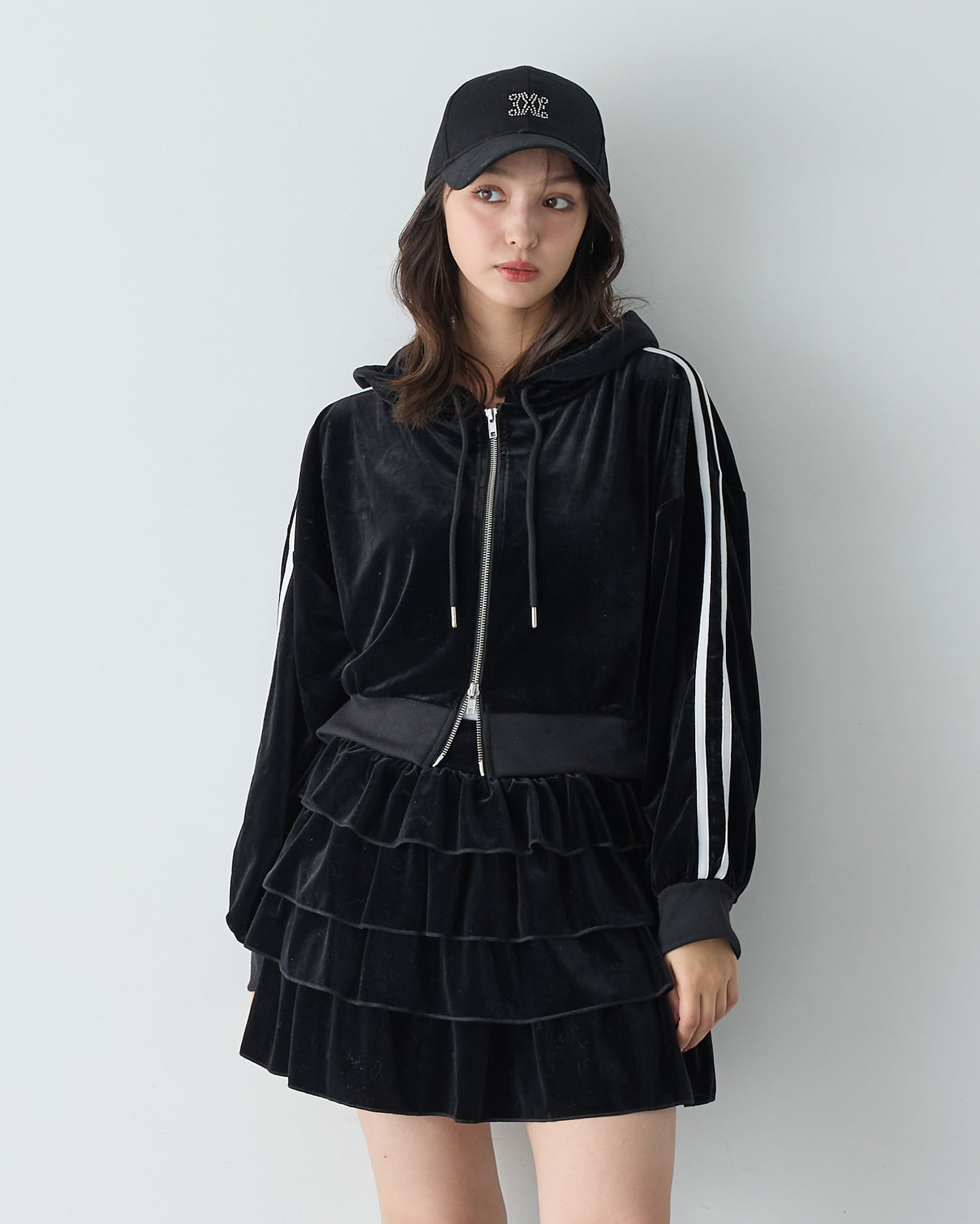 ベロアティアードスカパン(セットアップ対応)