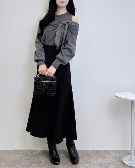 INGNI（イング） バックレースアップマーメイドスカート ｸﾛ