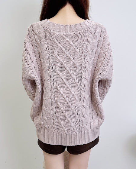 INGNI(イング) 2Wayケーブルルーズチュニックニット ピンク