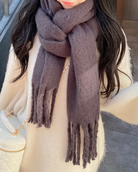 INGNI（イング） フリンジボリュームストール ｸﾞﾚｰ