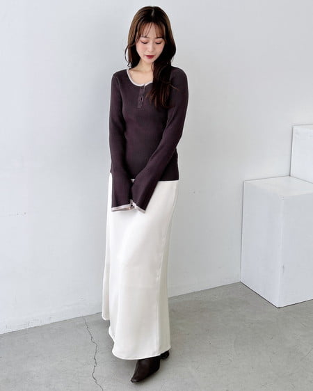 INGNI(イング) サテンマーメイドスカート アイボリー