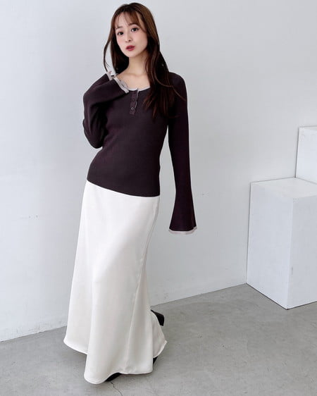 INGNI(イング) サテンマーメイドスカート アイボリー