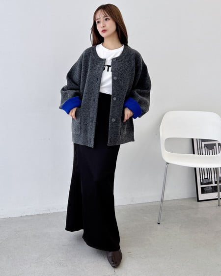 INGNI(イング) サテンマーメイドスカート クロ