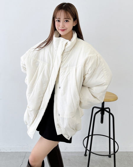 INGNI(イング) 中綿パフィブルゾン アイボリー