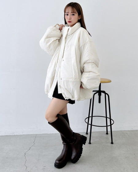 INGNI(イング) 中綿パフィブルゾン アイボリー