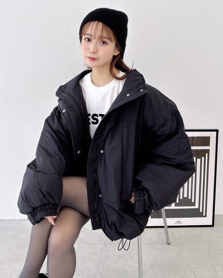 INGNI(イング) 中綿パフィブルゾン クロ