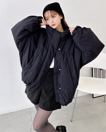 INGNI(イング) 中綿パフィブルゾン クロ