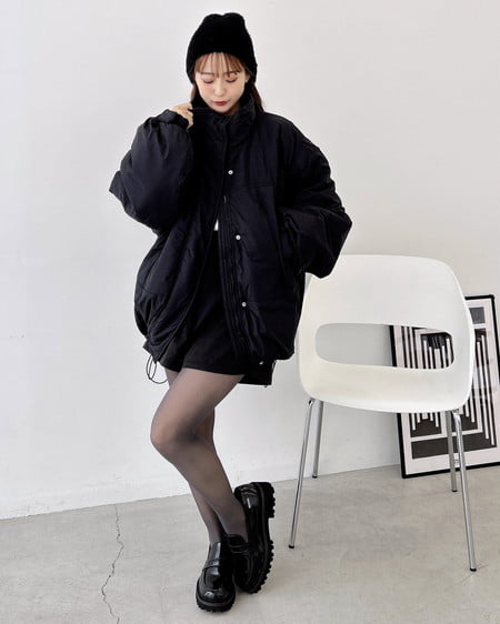 INGNI(イング) 中綿パフィブルゾン クロ