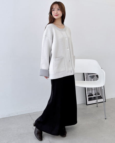 INGNI(イング) サテンマーメイドスカート クロ