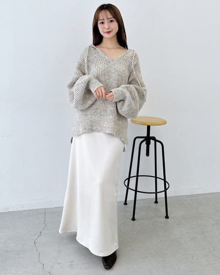 INGNI(イング) サテンマーメイドスカート アイボリー