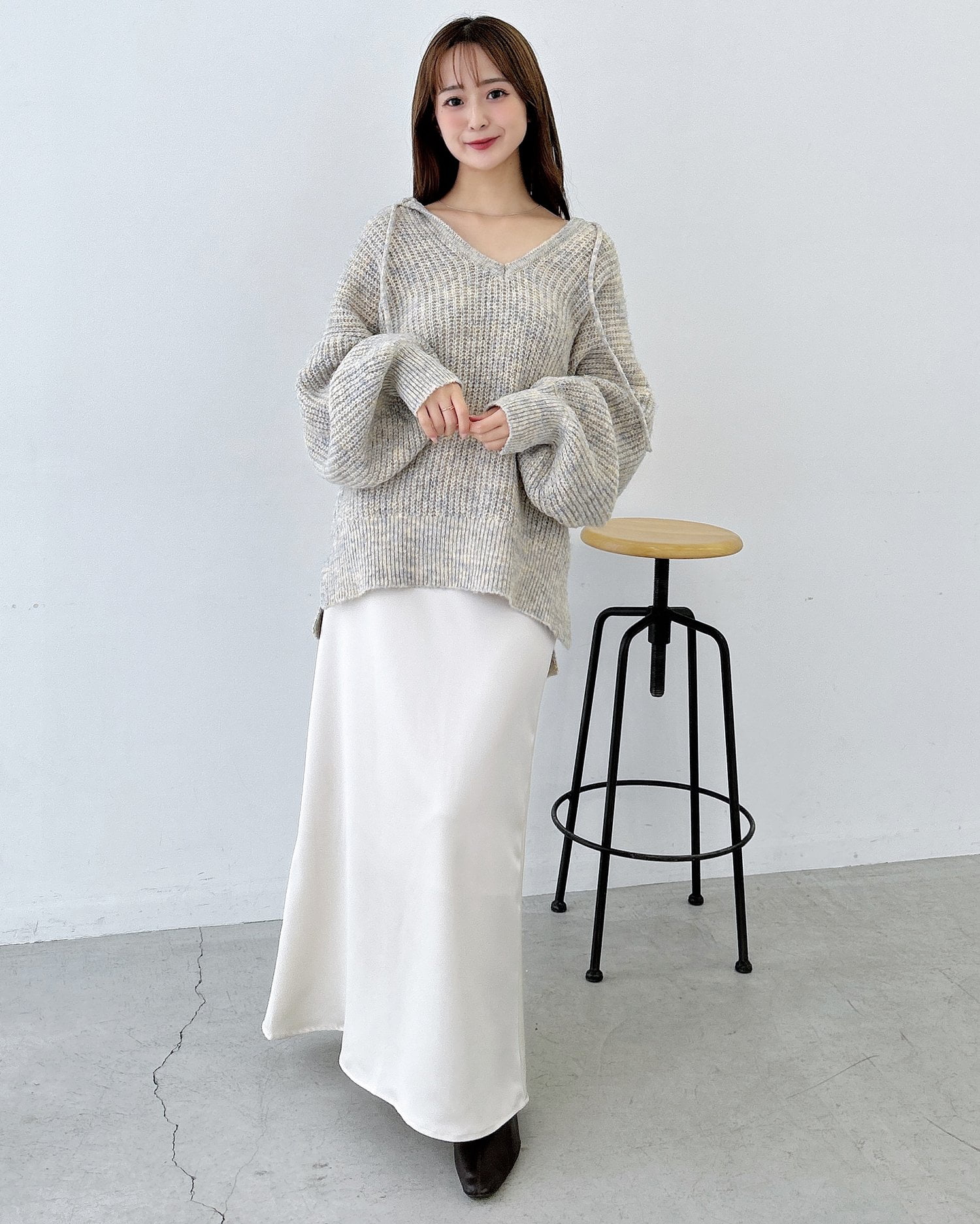 サテンマーメイドスカート