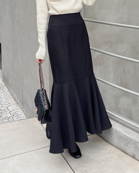 INGNI(イング) ハイウエストマーメイドスカート クロ