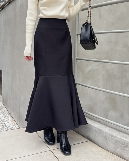 INGNI(イング) ハイウエストマーメイドスカート クロ