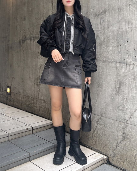 INGNI(イング) ベルトデザインボストンバッグ クロ