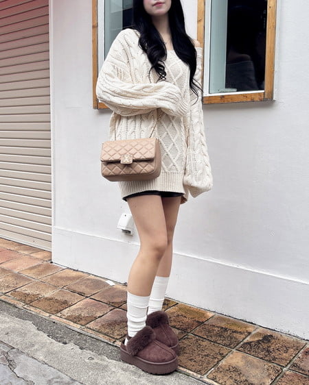 INGNI（イング） 2Wayケーブルルーズチュニックニット ｱｲﾎﾞﾘｰ