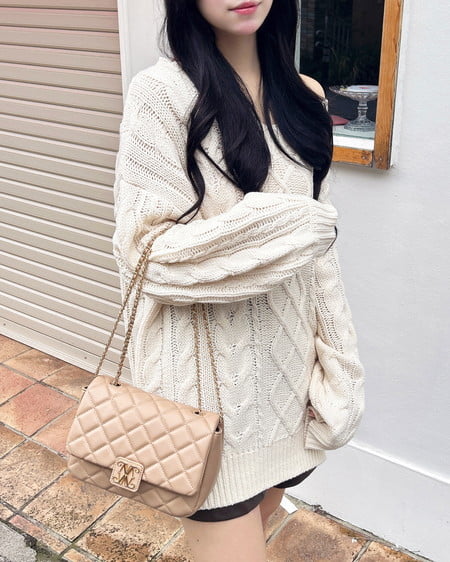 INGNI（イング） 2Wayケーブルルーズチュニックニット ｱｲﾎﾞﾘｰ